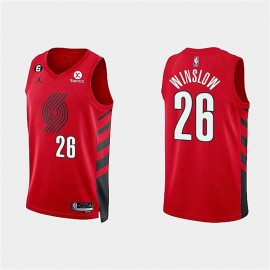 Camiseta Justise Winslow #26 Portland Trail Blazers 2023 Rojo Statement Edition