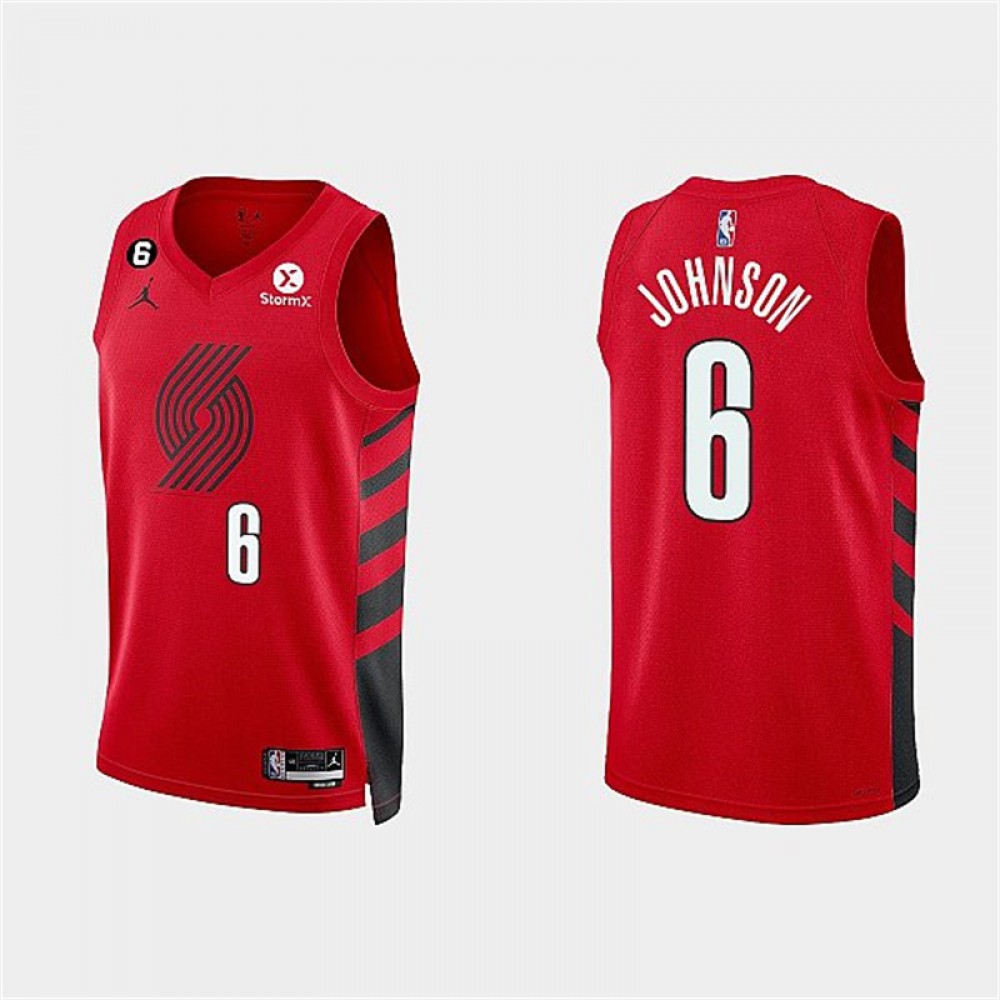 Camiseta Keon Johnson #6 Portland Trail Blazers 2023 Rojo Statement Edition Camiseta Keon Johnson #6 Portland Trail Blazers 2023 Rojo Statement Edition