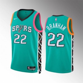 Camiseta Malaki Branham #22 San Antonio Spurs 2023 Verde City Edition