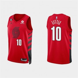 Camiseta Nassir Little #10 Portland Trail Blazers 2023 Rojo Statement Edition