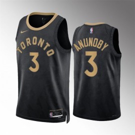 Camiseta Og Anunoby #3 Toronto Raptors 2023 Negro City Edition