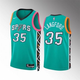 Camiseta Romeo Langford #35 San Antonio Spurs 2023 Verde City Edition
