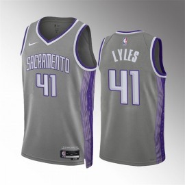 Camiseta Trey Lyles #41 Sacramento Kings 2023 Gris City Edition