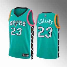 Camiseta Zach Collins #23 San Antonio Spurs 2023 Verde City Edition