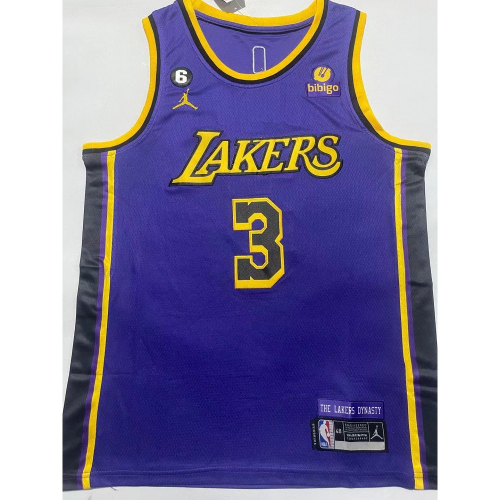 Camiseta Anthony Davis #3 Los Angeles Lakers Jordan Edición 2023 Púrpura Camiseta Anthony Davis #3 Los Angeles Lakers Jordan Edición 2023 Púrpura