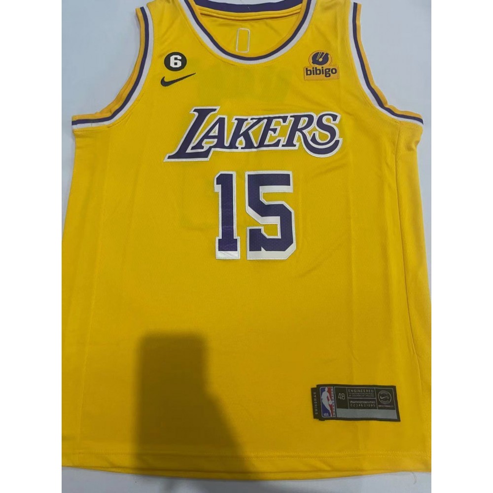 Camiseta Austin Reaves #15 Los Angeles Lakers Amarillo  Camiseta Austin Reaves #15 Los Angeles Lakers Amarillo