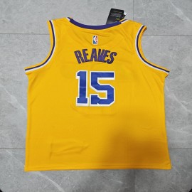 Camiseta Austin Reaves #15 Los Angeles Lakers Amarillo  Camiseta Austin Reaves #15 Los Angeles Lakers Amarillo