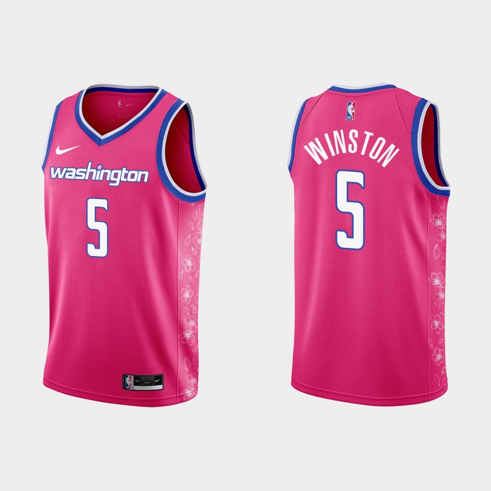 Camiseta Cassius Winston #5 Washington Wizards 22/23 Rosa City Edition Camiseta Cassius Winston #5 Washington Wizards 22/23 Rosa City Edition