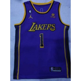 Camiseta D'Angelo Russell #1 Los Angeles Lakers Jordan Edición Púrpura