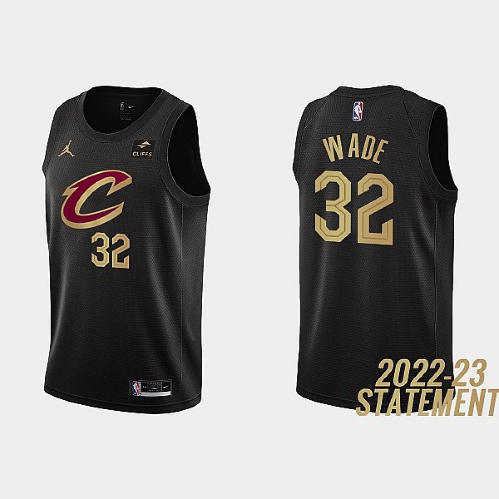 Camiseta Dean Wade #32 Cleveland Cavaliers  2023 Negro Statement Edition Camiseta Dean Wade #32 Cleveland Cavaliers  2023 Negro Statement Edition