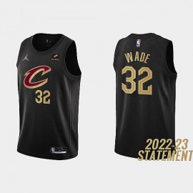 Camiseta Dean Wade #32 Cleveland Cavaliers  2023 Negro Statement Edition