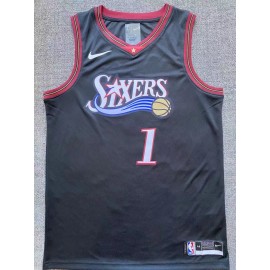 Camiseta James Harden #1 Philadelphia 76ers Negro Classic Edition
