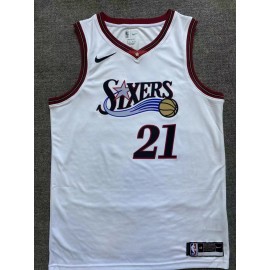 Camiseta Joel Embiid #21 Philadelphia 76ers Blanco Classic Edition