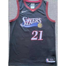 Camiseta Joel Embiid #21 Philadelphia 76ers Negro Classic Edition