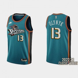 Camiseta Kelly Olynyk #13 Detroit Pistons 22/23 Verde Classic Edition