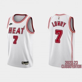 Camiseta Kyle Lowry #7 Miami Heat 22/23 Blanco Classic Edition