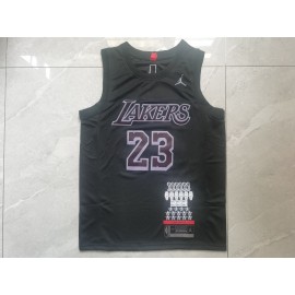 Camiseta LeBron James #23 Los Angeles Lakers Negro