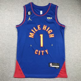 Camiseta Michael Porter Jr. #1 Denver Nuggets 2023 Azul Statement Edition