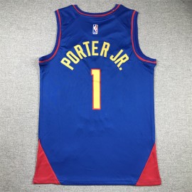 Camiseta Michael Porter Jr. #1 Denver Nuggets 2023 Azul Statement Edition Camiseta Michael Porter Jr. #1 Denver Nuggets 2023 Azul Statement Edition