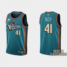 Camiseta Saddiq Bey #41 Detroit Pistons 22/23 Verde Classic Edition