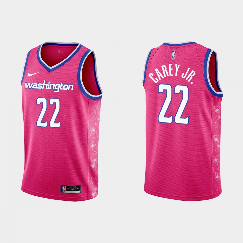 Camiseta Vernon Carey Jr. #22 Washington Wizards 22/23 Rosa City Edition Camiseta Vernon Carey Jr. #22 Washington Wizards 22/23 Rosa City Edition