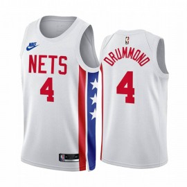 Camiseta Andre Drummond #4 Brooklyn Nets 2023 Blanco Classic Edition
