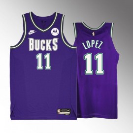 Camiseta Brook Lopez #11 Milwaukee Bucks 2023 Púrpura Classic Edition