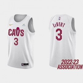 Camiseta Caris LeVert #3 Cleveland Cavaliers 2023 Blanco