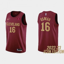 Camiseta Cedi Osman #16 Cleveland Cavaliers 2023 Rojo