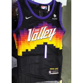 Camiseta Devin Booker #1 Phoenix Suns City Edition Icon Nuevo Negro Camiseta Devin Booker #1 Phoenix Suns City Edition Icon Nuevo Negro