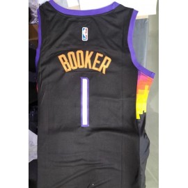 Camiseta Devin Booker #1 Phoenix Suns City Edition Icon Nuevo Negro Camiseta Devin Booker #1 Phoenix Suns City Edition Icon Nuevo Negro