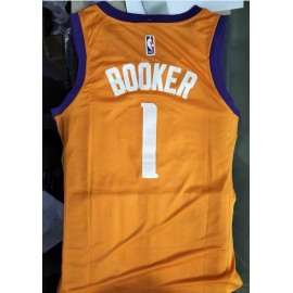 Camiseta Devin Booker #1 Phoenix Suns Jordan Edición 75 Aniversario Naranja Camiseta Devin Booker #1 Phoenix Suns Jordan Edición 75 Aniversario Naranja