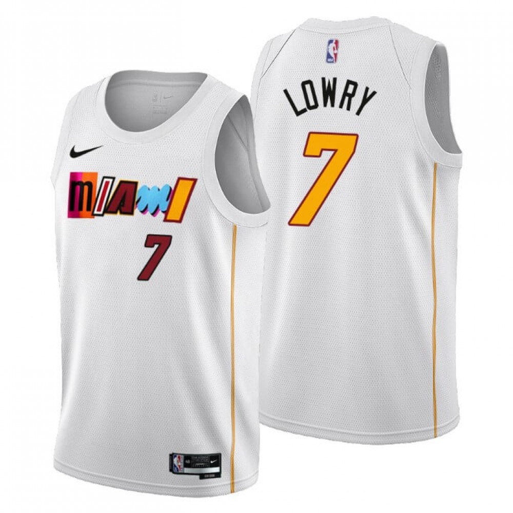 Camiseta Kyle Lowry #7 Miami Heat 2023 Blanco Camiseta Kyle Lowry #7 Miami Heat 2023 Blanco