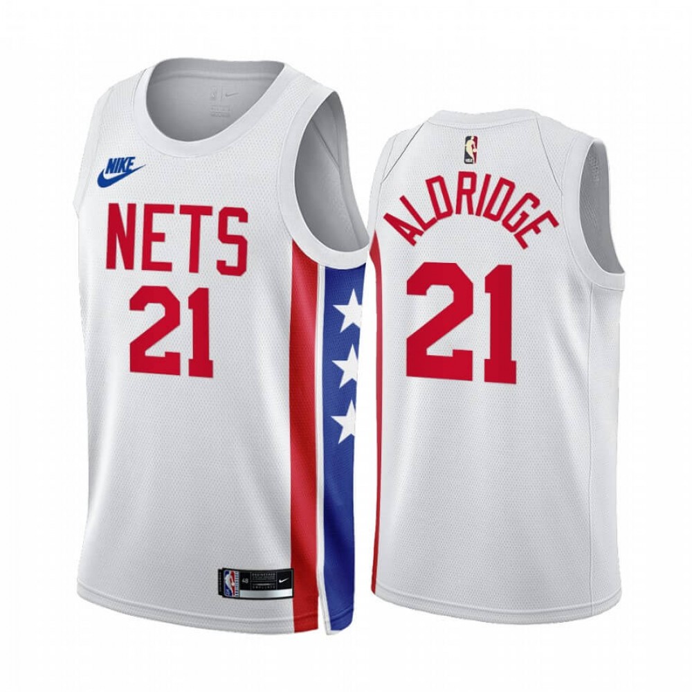 Camiseta LaMarcus Aldridge #21 Brooklyn Nets 2023 Blanco Classic Edition Camiseta LaMarcus Aldridge #21 Brooklyn Nets 2023 Blanco Classic Edition