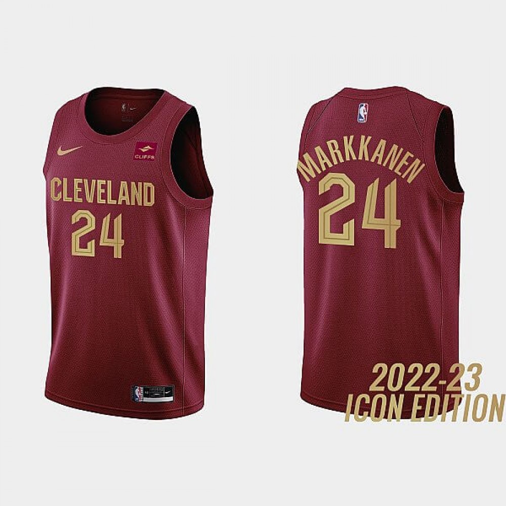 Camiseta Lauri Markkanen #24 Cleveland Cavaliers 2023 Rojo Camiseta Lauri Markkanen #24 Cleveland Cavaliers 2023 Rojo