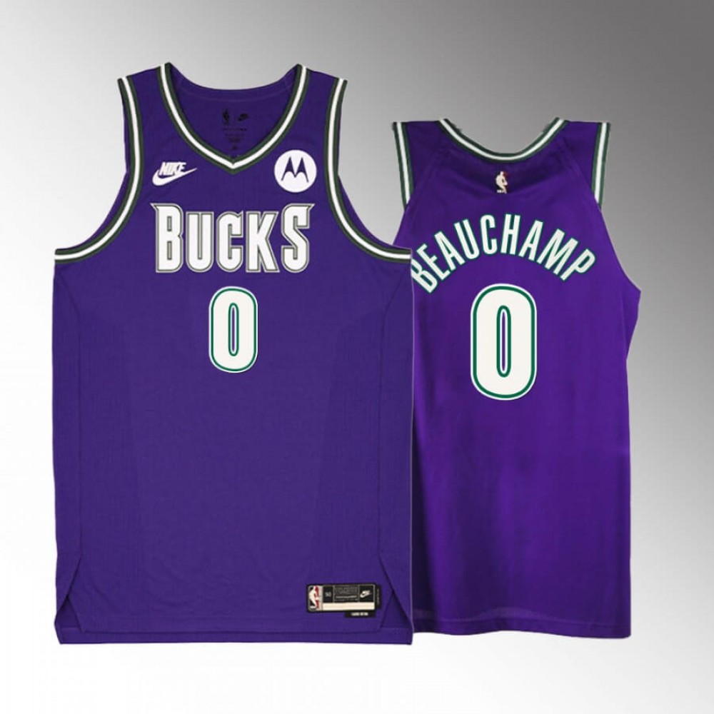 Camiseta MarJon Beauchamp #0 Milwaukee Bucks 2023 Púrpura Classic Edition Camiseta MarJon Beauchamp #0 Milwaukee Bucks 2023 Púrpura Classic Edition