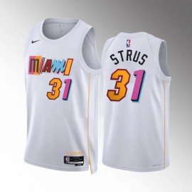 Camiseta Max Strus #31 Miami Heat 22/23 Blanco City Edition