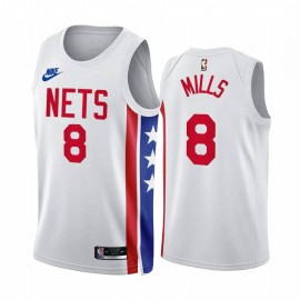 Camiseta Patty Mills #8 Brooklyn Nets 2023 Blanco Classic Edition