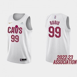 Camiseta Ricky Rubio #99 Cleveland Cavaliers 2023 Blanco