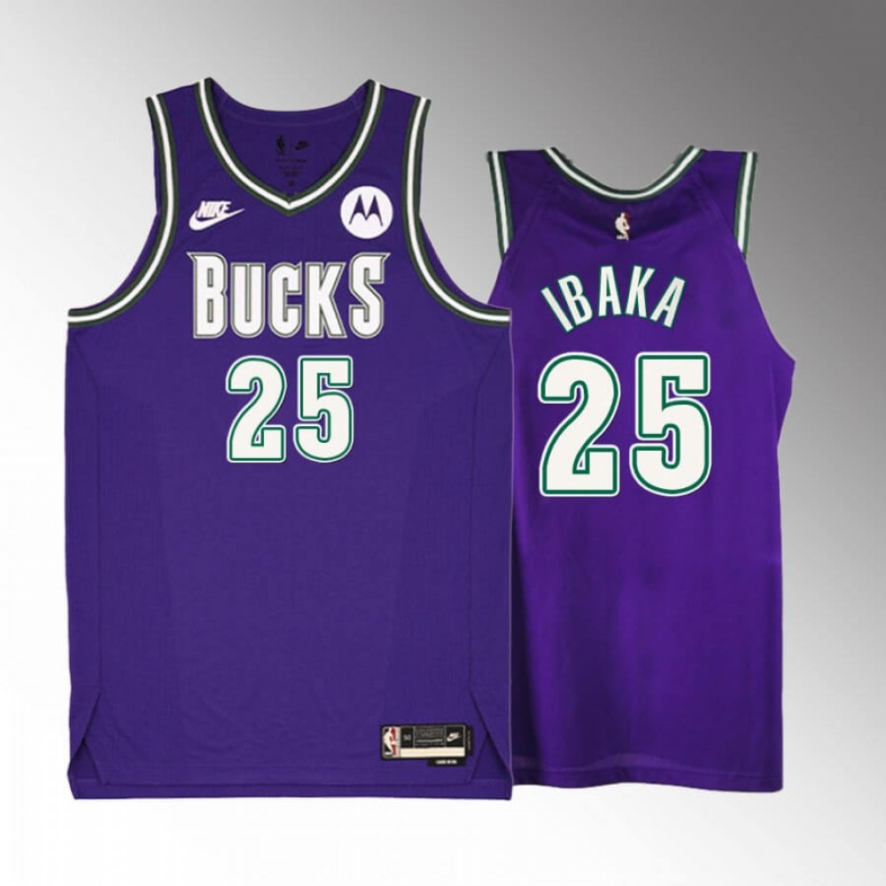 Camiseta Serge Ibaka #25 Milwaukee Bucks 2023 Púrpura Classic Edition Camiseta Serge Ibaka #25 Milwaukee Bucks 2023 Púrpura Classic Edition