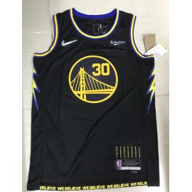 Camiseta Stephen Curry #30 Golden State Warriors 2022 Edición 75 Aniversario City Edition Negro