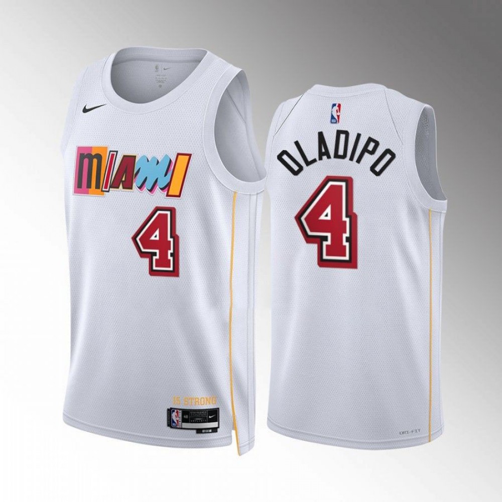 Camiseta Victor Oladipo #4 Miami Heat 22/23 Blanco City Edition Camiseta Victor Oladipo #4 Miami Heat 22/23 Blanco City Edition