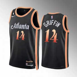 Camiseta AJ Griffin #14 Atlanta Hawks 2023 City Edition Negro
