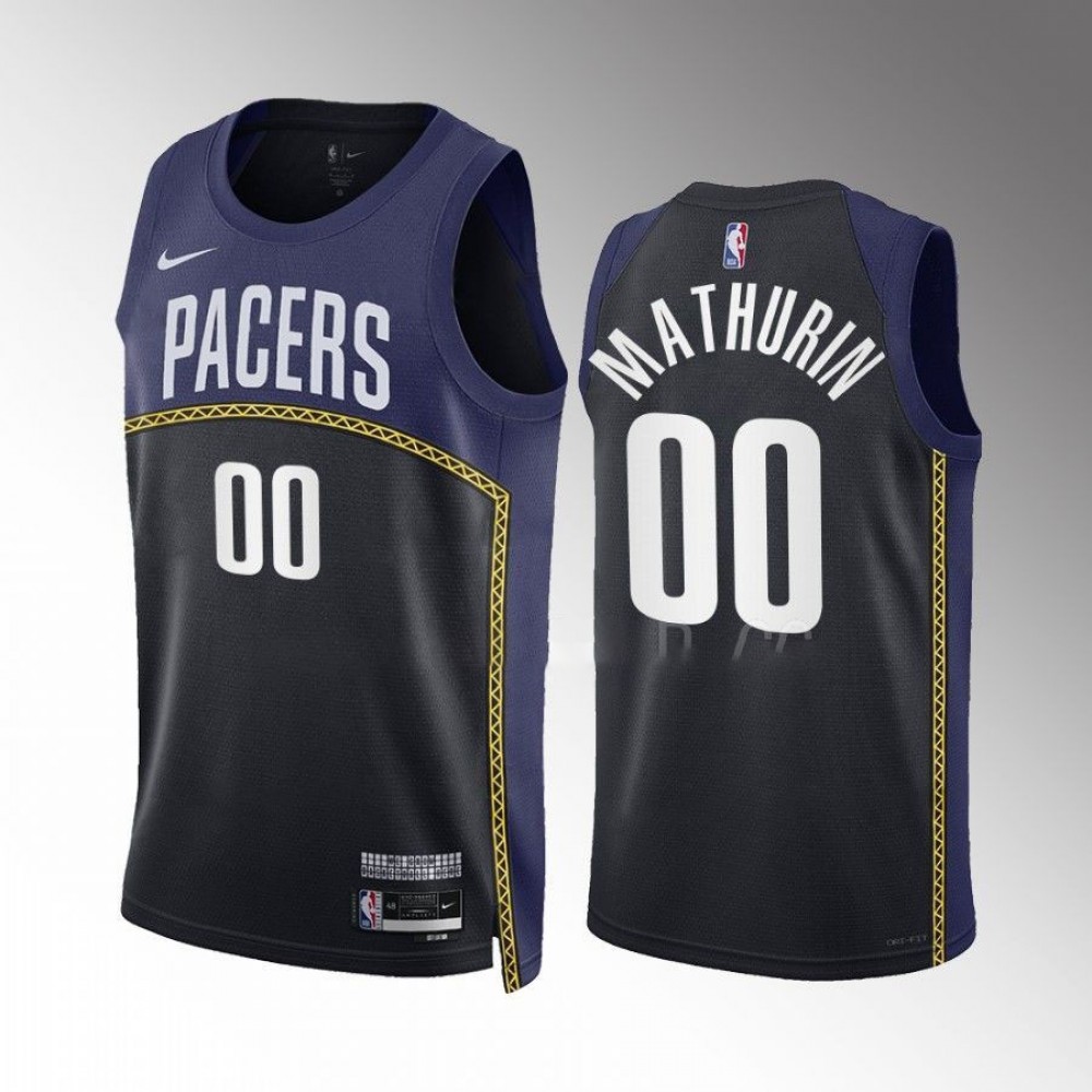 Camiseta Bennedict Mathurin #00 Indiana Pacers 2022-23 City Edition Negro Camiseta Bennedict Mathurin #00 Indiana Pacers 2022-23 City Edition Negro