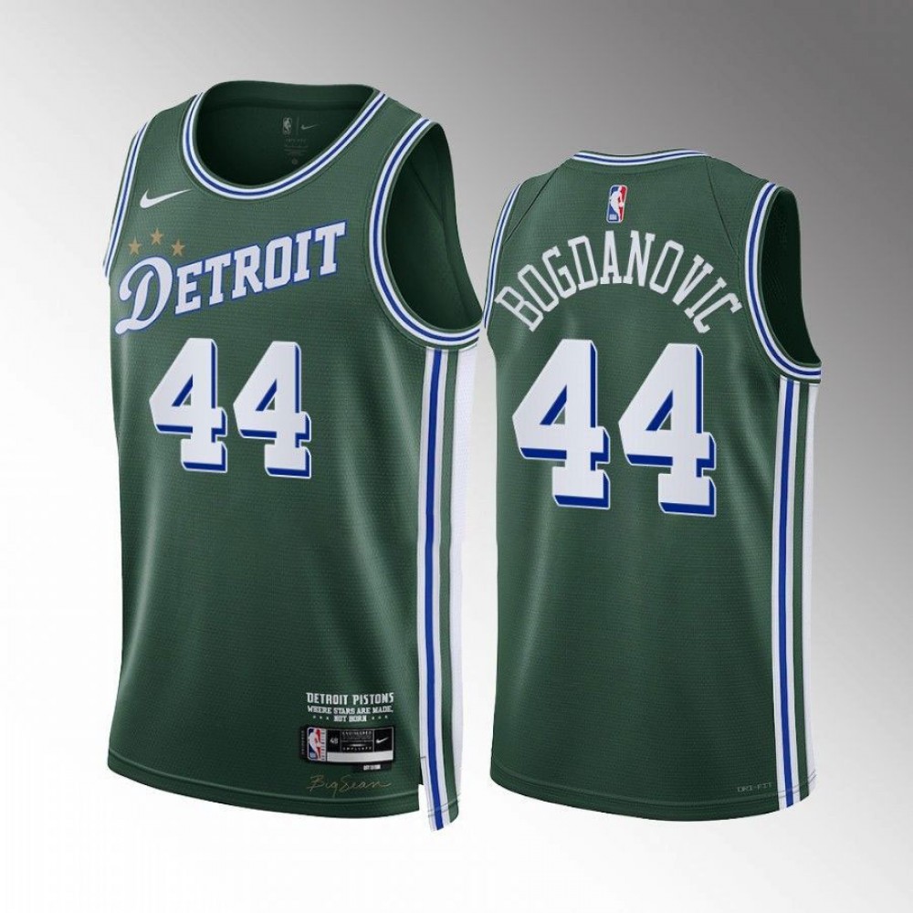 Camiseta Bojan Bogdanovic #44 Detroit Pistons 2022-23 City Edition Verde Camiseta Bojan Bogdanovic #44 Detroit Pistons 2022-23 City Edition Verde