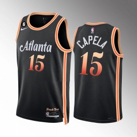 Camiseta Clint Capela #15 Atlanta Hawks 2023 City Edition Negro