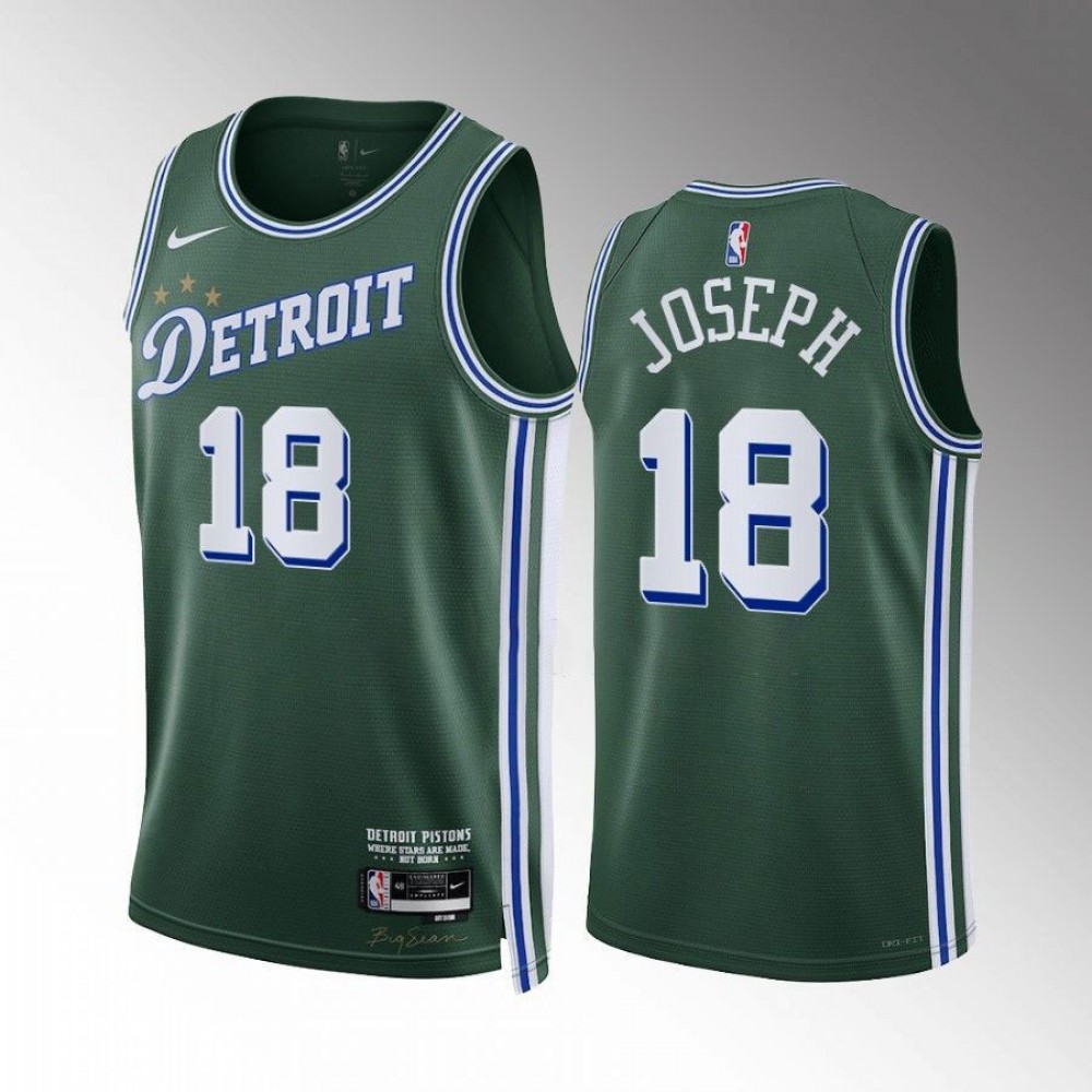 Camiseta Cory Joseph #18 Detroit Pistons 2022-23 City Edition Verde Camiseta Cory Joseph #18 Detroit Pistons 2022-23 City Edition Verde