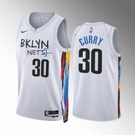 Camiseta Seth Curry #30 Brooklyn Nets 2022-23 City Edition Blanco