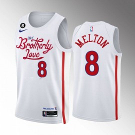 Camiseta De'Anthony Melton #8 Philadelphia 76ers 2023 City Edition Blanco