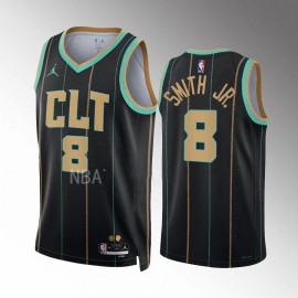 Camiseta Dennis Smith Jr. #8 Charlotte Hornets 2022-23 City Edition Negro